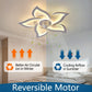 Twenty Four Inch White LED Reversible Ceiling Fan With Lights