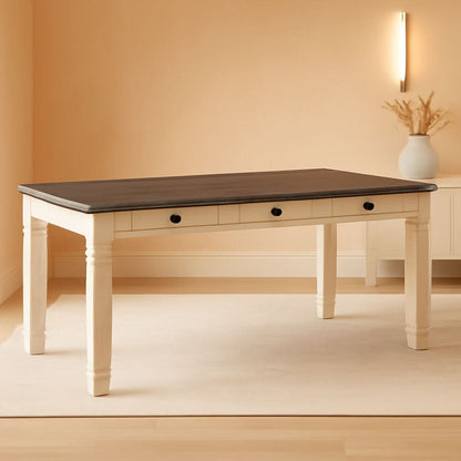 Bolanburg Farmhouse Dining Table Drawers Whitewash Seats 6