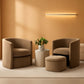 Luxurious Velvet Accent Chair With Storage Ottoman