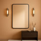 Matte Black Bathroom Mirror 30x22Inch Tempered Glass