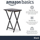 Foldable TV Dinner Tray Tables 4 Pack Black 15x19x26