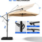 Ten Foot Cantilever Offset Patio Umbrella Beige Base Included