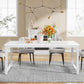 White Rectangular Dining Table 71 Inches Household