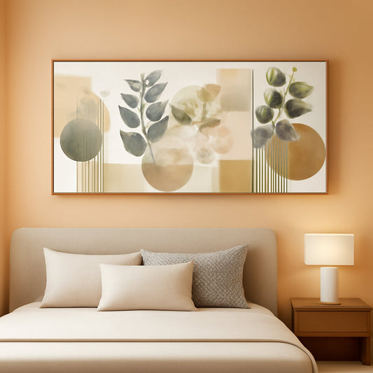 Elegant Emerald Green Bohemian Wall Art 29x58Inches