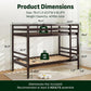 Solid Wood Black Twin Bunk Bed Under Bed Storage Guardrails