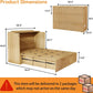Fullsize Oak Murphy Bed Cabinet With Integrated Charging