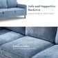 80 Inches Brilliant SkyBlue Chenille Sofa Reinforced-4