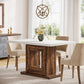 47 Inch Pedestal Dining Table For Small Kitchen Use