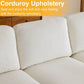 Beige 111 Inch U Shape Corduroy Sectional Sofa With Chaises-2