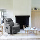 Gray Massaging Recliner With Cupholders Extendable Footrest