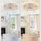 Contemporary 23 Inch White Gold Caged Ceiling Fan
