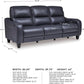 Cerulean Leather Wall Hugger Power Reclining Sofa