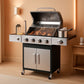 Four Burner Propane Grill With Integrated Thermometer