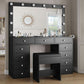 Makeup Vanity Desk With Hollywood Illumination Mirror