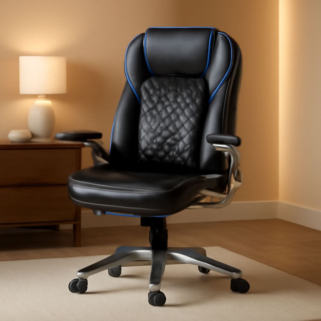 Ergonomic High Back Leather Office Chair For Home Use-0