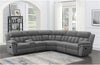 Bahrain 6 Piece Charcoal Motion Sectional Sofa Living Room