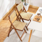 Rattan Folding Dining Chairs Set Of 2 Walnut Indoor Outdoor