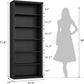 28 Inch Wide Tall Bookcase With Six Tiers For Home Office Storage For Living Room Organization-1