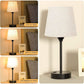 Set of 2 Mini Bedside Lamps With USB C And AC Outlets