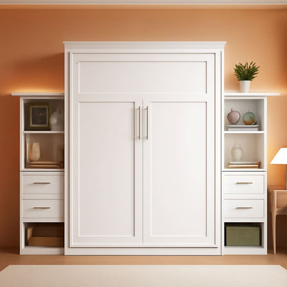 Full Murphy Wall Bed With Wardrobe Storage Solutions-0