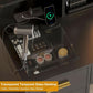Black Vanity Desk With Multifunctional LED Lighting