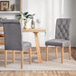 Parsons Dining Chairs Set of 2 Upholstered High Back Dark Gray