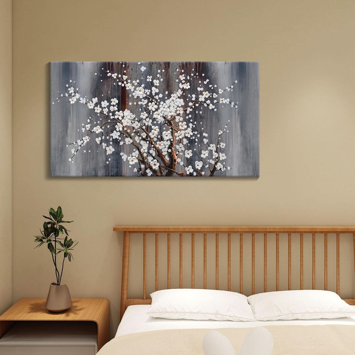 Premium Oversized Canvas Wall Art 20x40 Inches White