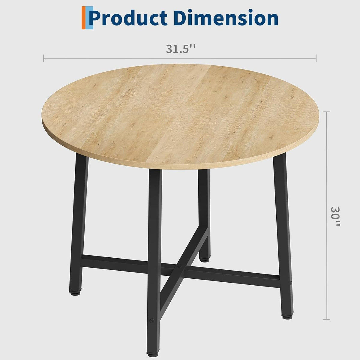 31.5 Inches Circular Space Saving Dining Table Kitchen