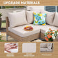 Seven Piece Wicker Patio Furniture Set with Cushions-3
