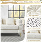 Two Piece Living Room Sofa Set White Teddy Boucle With Loveseat And Three Seater Deep Seat Cushioned Upholstered Sofa