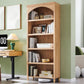 76 Inch Tall Arched Bookcase With Adjustable Shelves