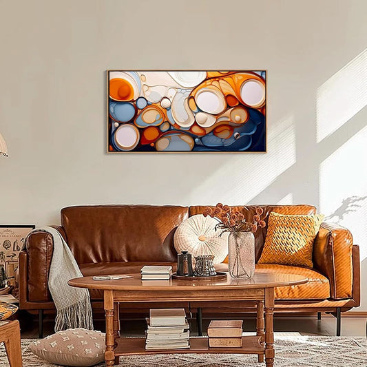 Abstract Canvas Modern Framed Wall Art 20X40 Inches-1