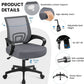 2 Pack Ergonomic Mesh Office Chairs With 360 Degree Rolling Casters Dark Gray For Home Office-3