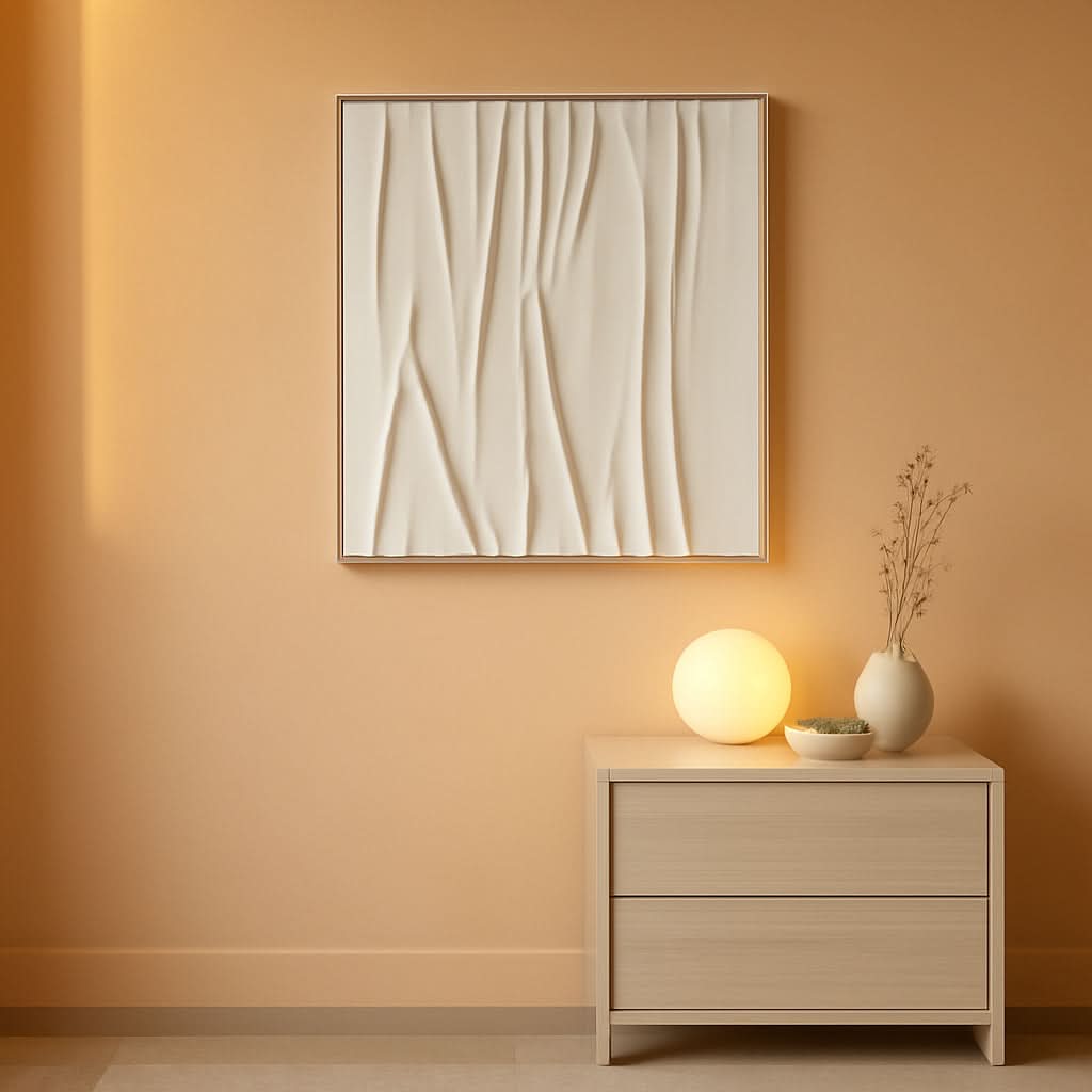 Beige Textured Wall Art 28 By 40 Inches Framed Masterpiece