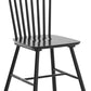 Windsor Dining Chair Set Of Four Jet Black Solid Wood