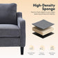 Grey Upholstered Accent Chair Mid Century Contemporary