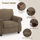 Brown Nailhead Trim Armchair For Living Room Decor