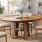 Walnut Extendable Round Dining Table Support Structure
