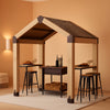 Outdoor Grill Gazebo Featuring Hardtop 7.7x5.7 Feet-0