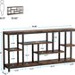 Brown Console Sofa Table 70.9Inch Industrial Finish