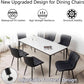 Black Leather Upholstered Dining Chairs Metal Legs