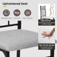 Grey Faux Marble Dining Table Set For 4 With Padded Chairs