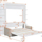 Queen Murphy Bed With White Supreme Ultra Comfort Sofa