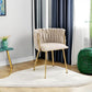 Velvet Dining Chairs With Gold Metal Legs Tufted Modern Wingback Set Of 4