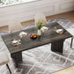 63 Inch Dark Gray Dining Table Farmhouse Rectangular