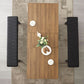 63 Inch Extendable Dining Table Walnut Brown Dining Room