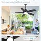 42-Inch Waterproof Outdoor Ceiling Fan Illuminated