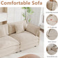 Modular Sectional Sofa Light Coffee Deluxe Configuration