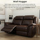 Dark Brown Genuine Leather Power Recliner Sectional
