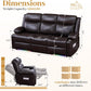 Brown Colorful LED Lighting Premium Reclining Sofa